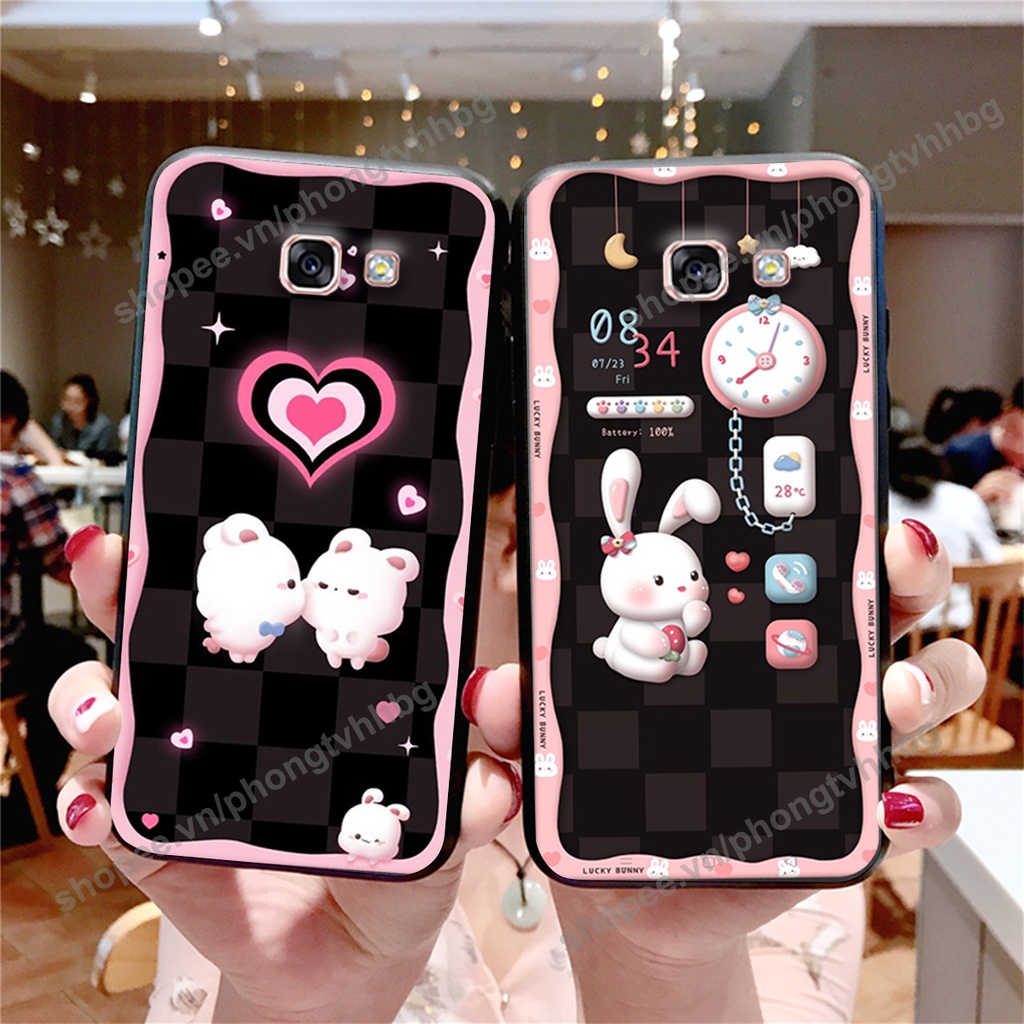 Ốp lưng Samsung A3 2017 / A5 2017 / A7 2017 gấu,thỏ trắng , đồng hồ dễ thương cute cực đẹp