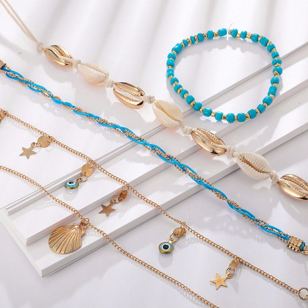 Lắc Chân Phong Cách Bohemian Thời Trang Mùa Hè Cho Nữ|Lắc Chân Đính Hạt Cườm