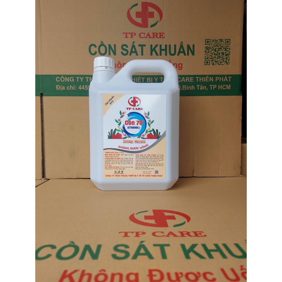 Dung Dịch Sát Khuẩn, Cồn Y Tế 70 Độ 5 Lít Cao Cấp Kháng Khuẩn Có Mùi Hương Thơm, Ngăn Ngừa Virus