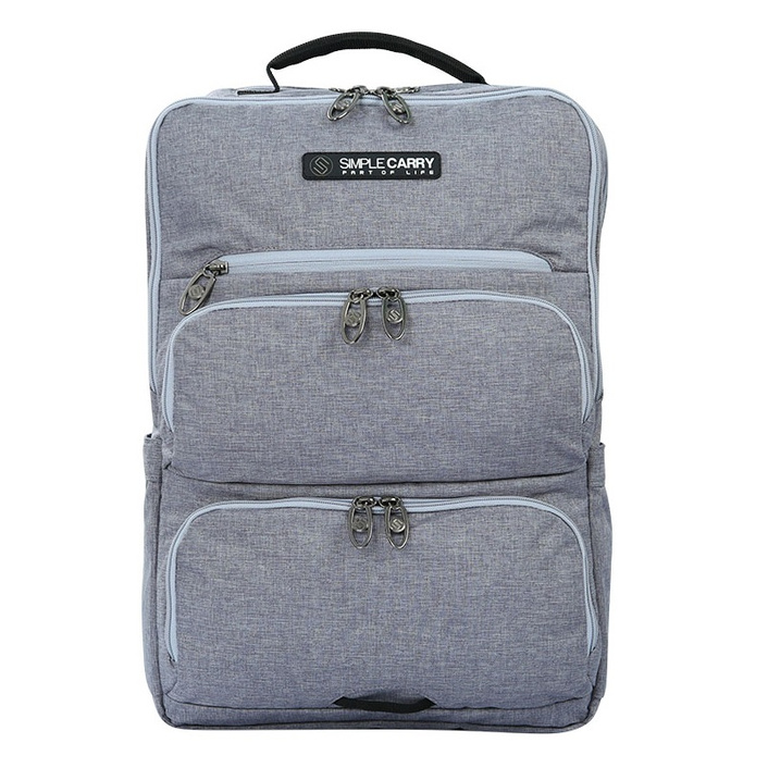 Balo Laptop SimpleCarry K4- Chất Liệu:Polyester trượt nước - Số Ngăn:1 ngăn chính - 3 ngăn phụ - Màu:Black - Navy - Grey