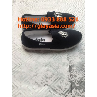 giày lười asia nữ xanh