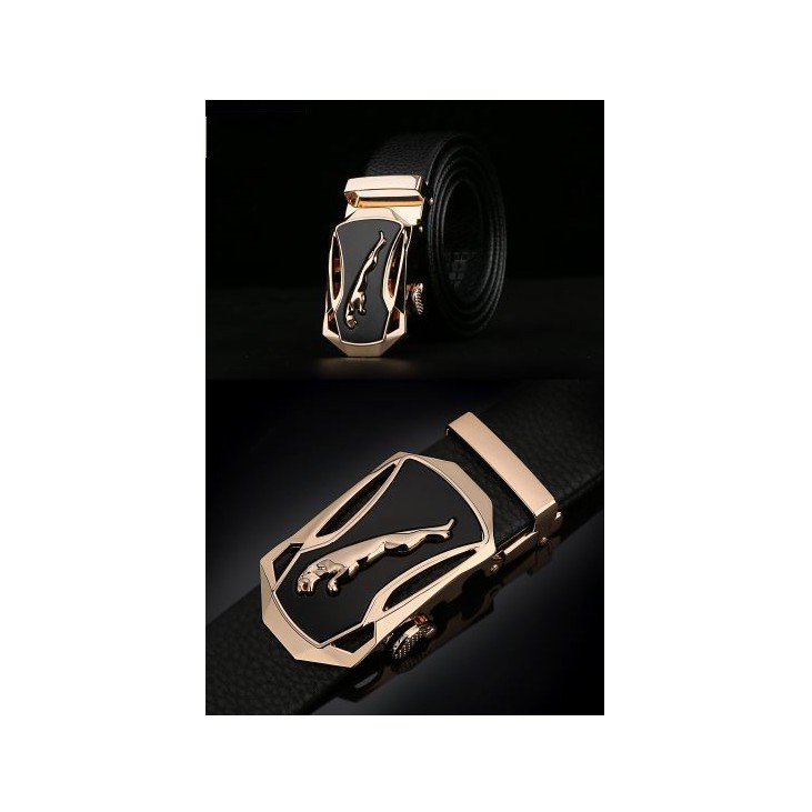 Thắt lưng da nam mặt vuông hoạ tiết báo trắng cao cấp - phong cách lịch lãm hot 2020