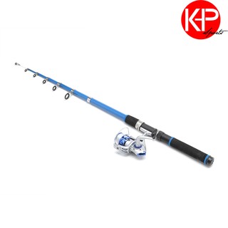 Bộ Cần Câu Blue New 2m4 + 100m dây + máy 3000