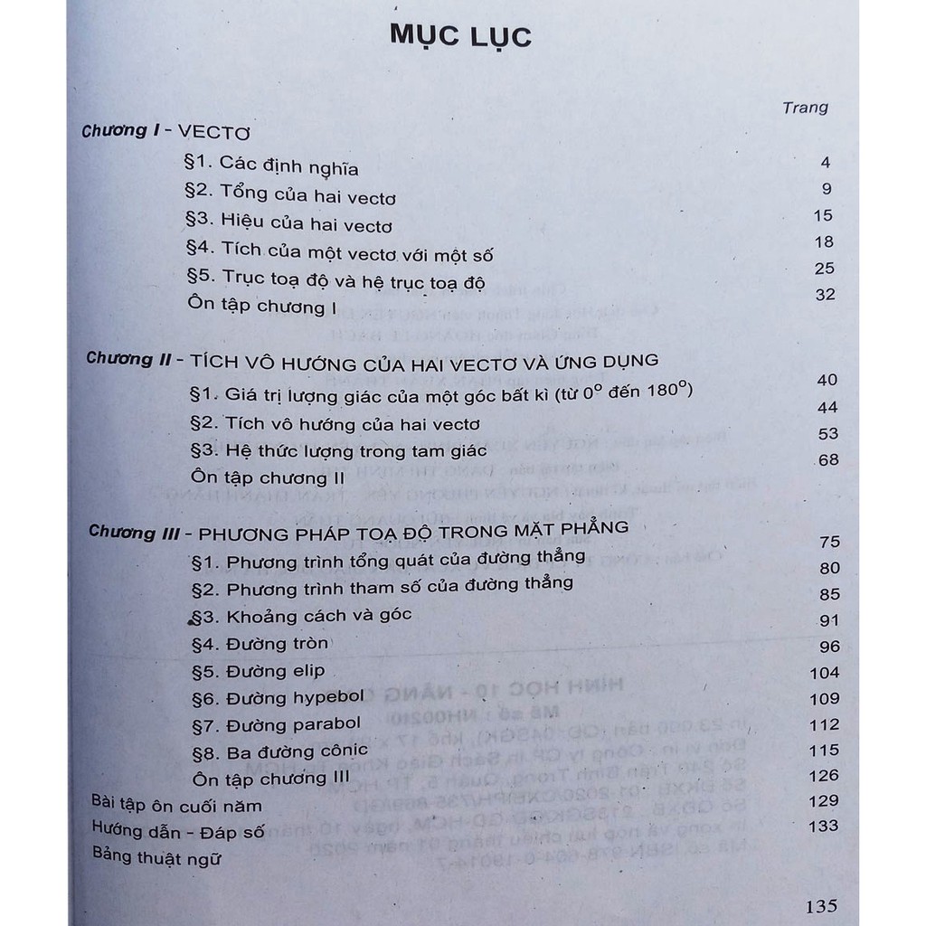 Sách giáo khoa - Hình học 10 - Nâng cao | BigBuy360 - bigbuy360.vn