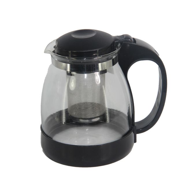 Bình lọc trà thủy tinh chịu nhiệt nắp bật có lõi lọc inox 304 mã S92 (700 - 900 - 1250 ml) PGL