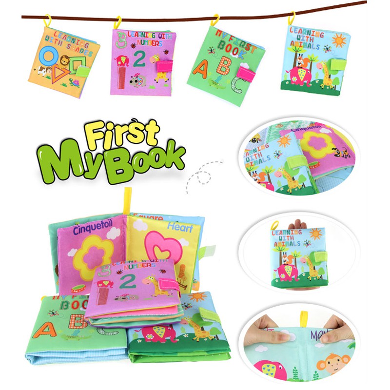 Sách vải mềm đồ chơi cho bé học nhận biết thế giới xung quanh