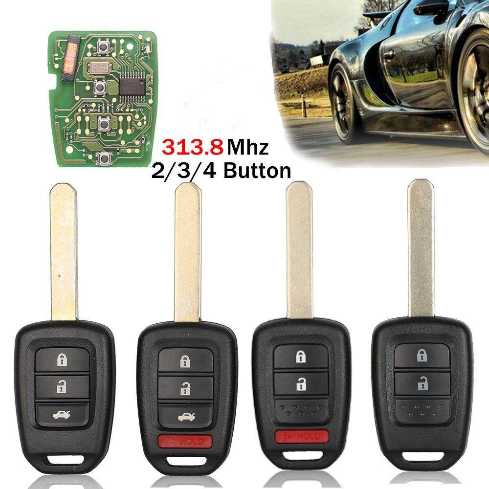 Chìa Khóa Điều Khiển Từ Xa 3 Nút 4 Nút 313.8MHz Bền Bỉ Cho Xe Hơi Honda 2013-2015