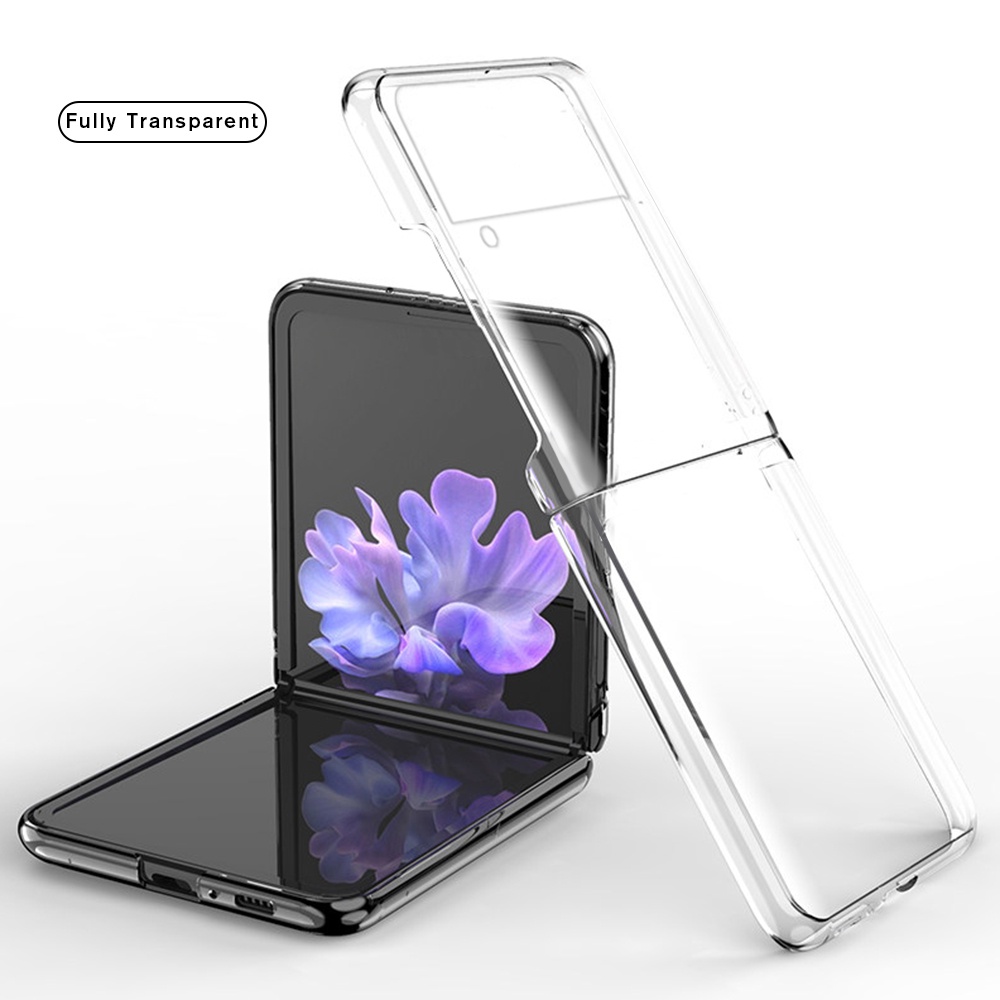 Ốp điện thoại pc cứng trong suốt chống sốc chống rơi cho samsung galaxy z flip3 5g