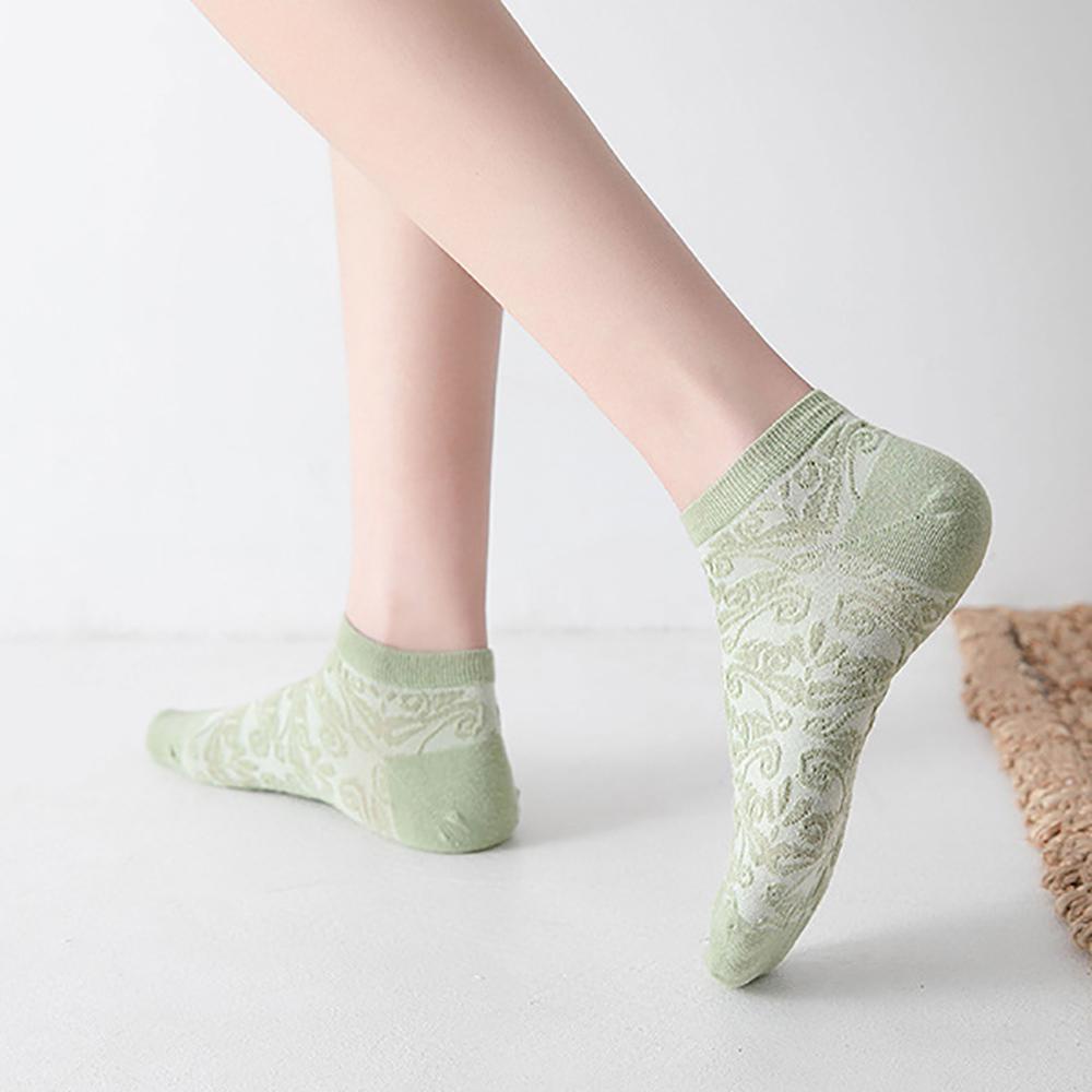 1 Đôi Tất Cotton Trang Trí Hoa Phong Cách Vintage