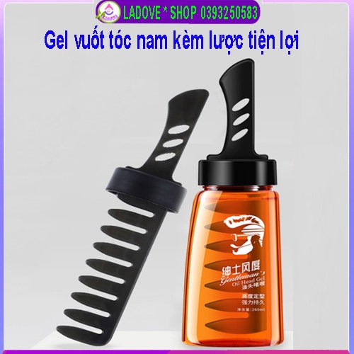 Gel vuốt Tóc Kèm Lược Tiện Dụng