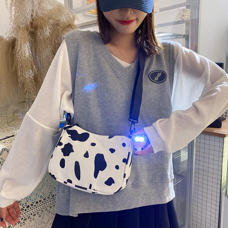 Túi Đeo Chéo Vải canvas Mềm Phong Cách Harajuku Cổ Điển Thời Trang 2023