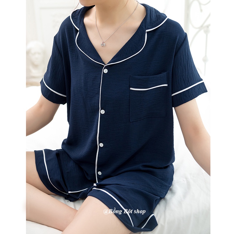 BỘ ĐỒ NGỦ MẶC NHÀ CỘC TAY TRƠN MÀU CHẤT ĐŨI HOT HÈ 2022