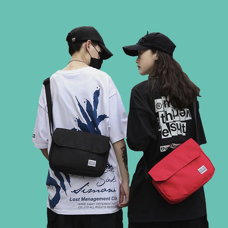 Túi đeo chéo nam nữ Unisex Black Rice phong cách hiện đại Hàn Quốc