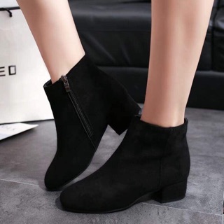 Boot nữ cổ thấp da lộn