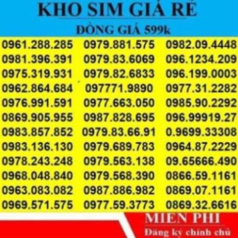 [THANH LÝ]Xả Kho Số Đẹp Viettel 10 Số