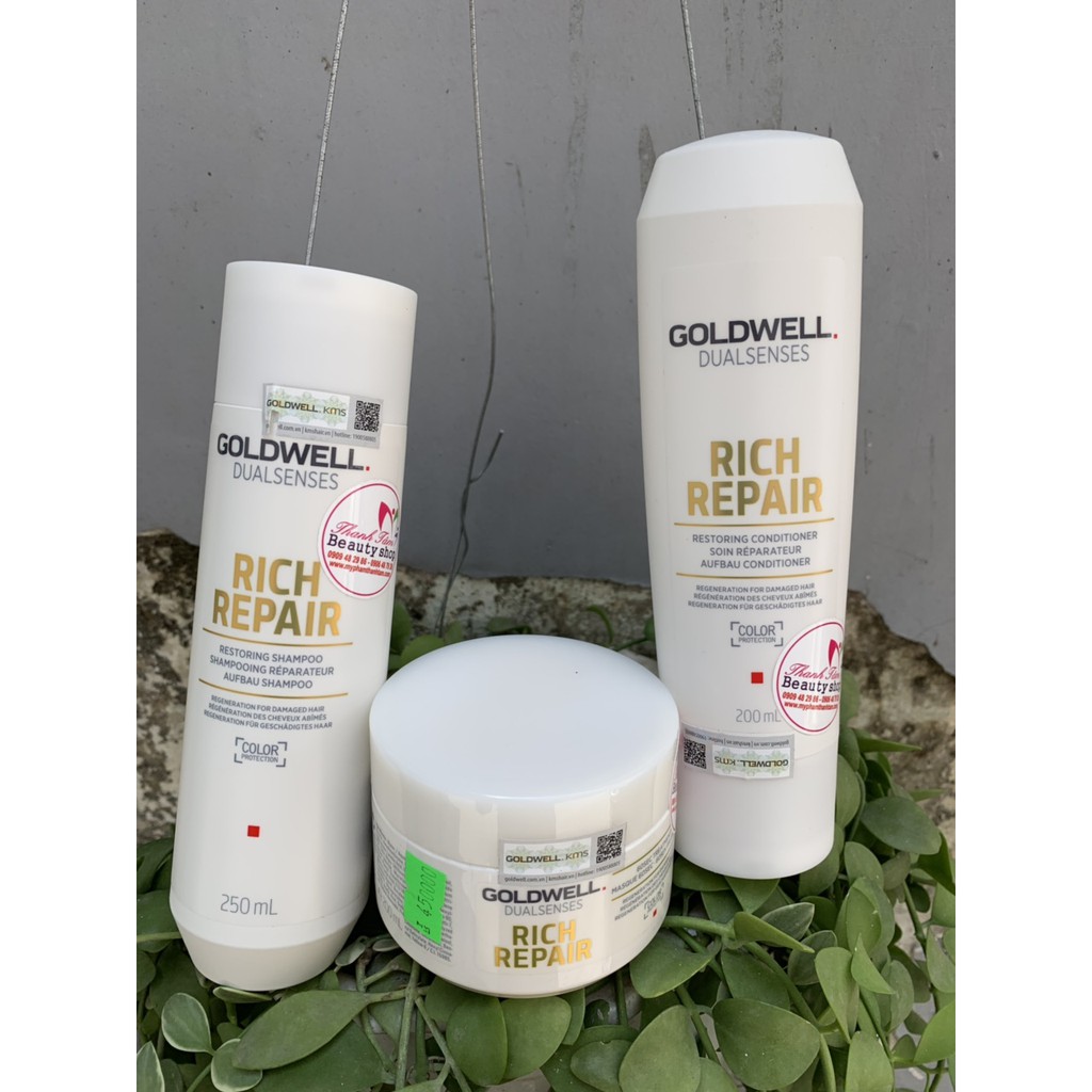 🇩🇪Goldwell🇩🇪Dầu gội xả Goldwell Rich Repair chăm sóc tóc hư tổn khô xơ 250ml/200ml