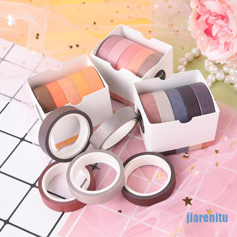 （hot*cod）5x10mm*5m solid color paper tape decorative scrapbook masking tape washi ta