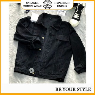 ÁO KHOÁC JEANS XANH ĐEN - GIN STORE