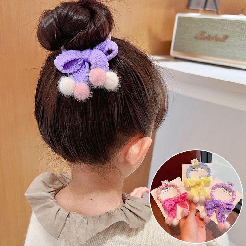 Dây Buộc Tóc Cao Su Co Giãn Đính Nơ Phong Cách Hàn Quốc Đáng Yêu Cho Bé Gái dreamdiary