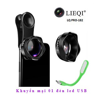 ống kính điện thoại Lieqi Pro-182( LQ Pro-182 ) chụp góc rộng/ chụp Macro, mới mua ở shop uy tín(99%), bán lại