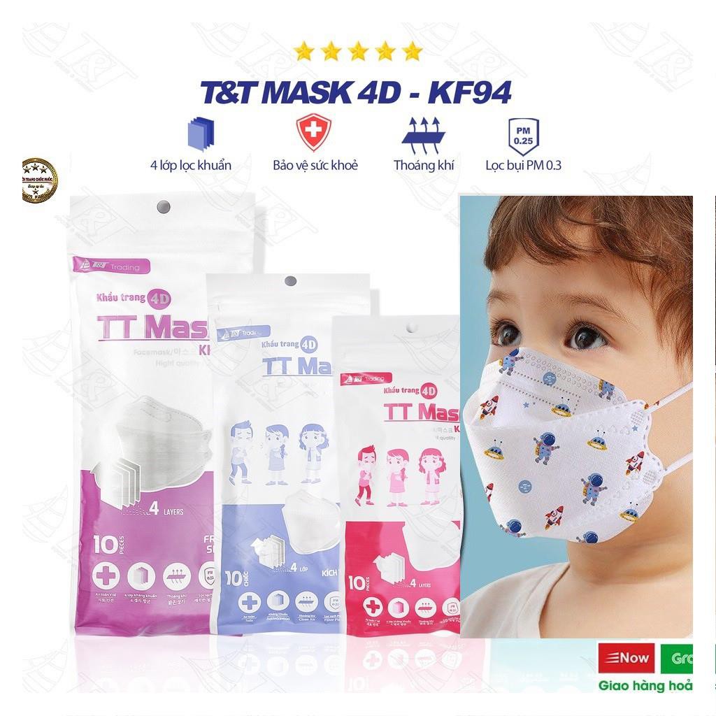 Khẩu trang trẻ em 4D TT Mask  KF94 chính hãng ngăn ngừa chống bụi vi khuẩn và dịch từ 1 đến 10 tuổi | BigBuy360 - bigbuy360.vn