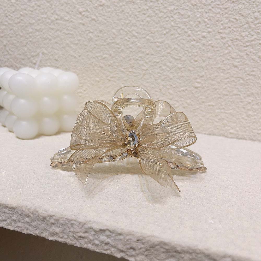 Kẹp Tóc Lưới Hình Nơ Nhiều Màu Thanh Lịch Cho Nữ