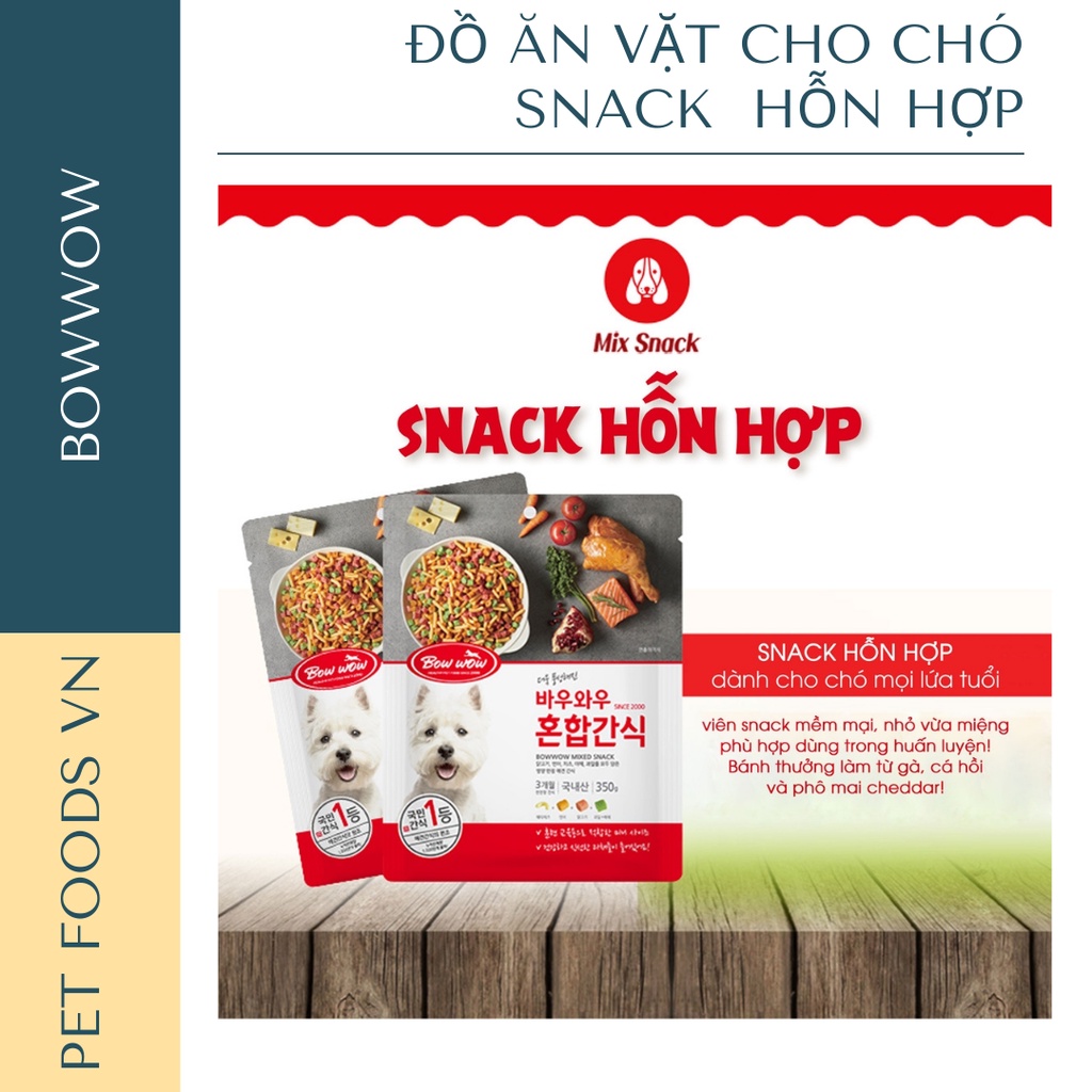 Snack hỗn hợp cho chó BOWWOW