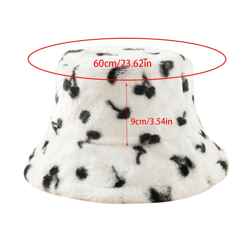 Nón Tai Bèo Họa Tiết Cherry Xinh Xắn Dễ Phối Đồ Thời Trang Mùa Đông