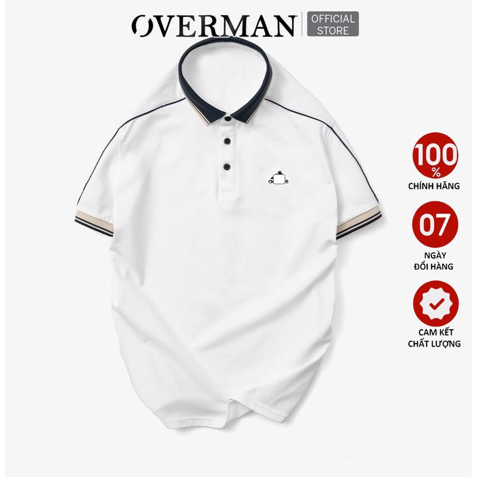 Áo polo nam cá sấu cotton cổ bẻ thanh lịch công sở co giãn tốt, chất Poli cotton cao cấp AT11 - Overman