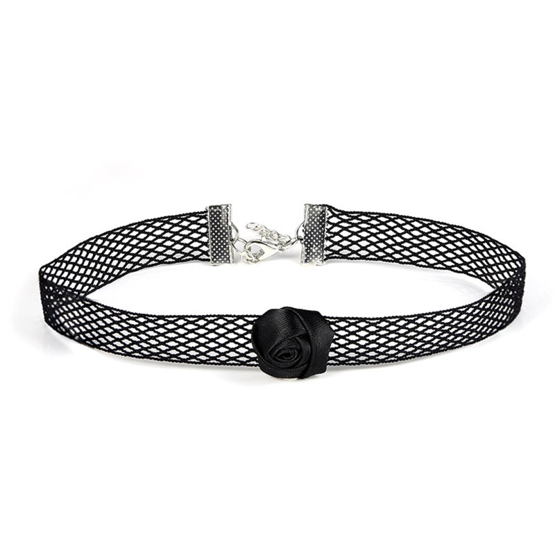 Vòng Cổ Choker Ren Phối Tai Cáo Hóa Trang Halloween Cho Nữ