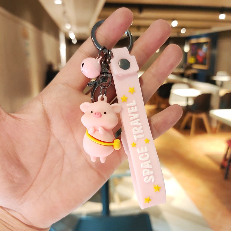 Móc Khóa Nhựa PVC Hình Heo Dễ Thương