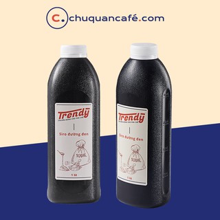 Siro Đường Đen Trendy 1000ml - Nguyên liệu pha chế trà sữa Việt Nam