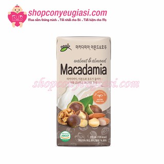 Sữa Macadamia Hạnh Nhân Óc Chó Hàn Quốc - Hộp 200ml - Date 09/2020