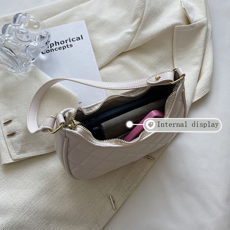 Túi đeo vai IELGY dưới cánh tay thêu chỉ niche dễ phối đồ cho nữ