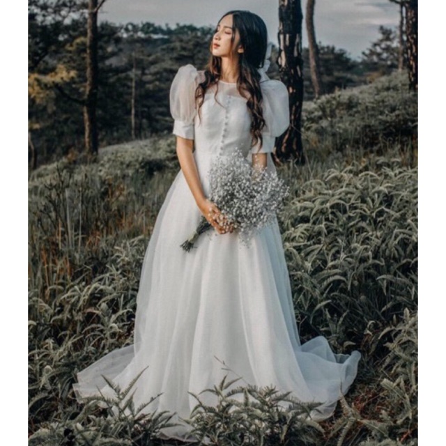 KÈM ẢNH/VIDEO THẬT - Đầm Maxi xoè tay phồng kết ngọc Siêu Sang -MS86Y- Size M/L đến 57kg | BigBuy360 - bigbuy360.vn