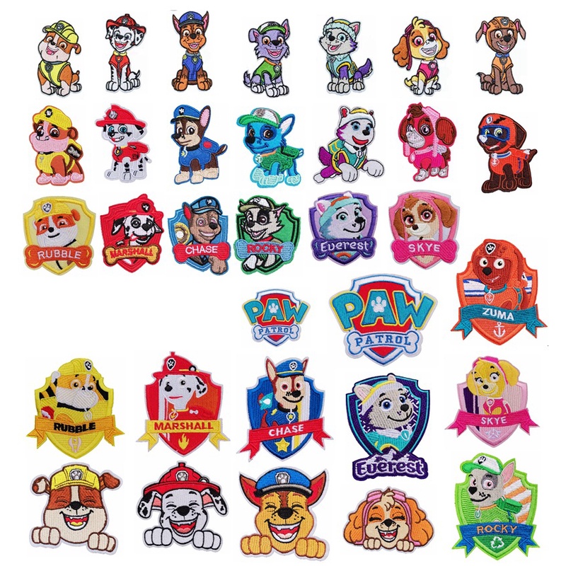 1 Miếng Dán Ủi Thêu Hình Hoạt Hình PAW Patrol