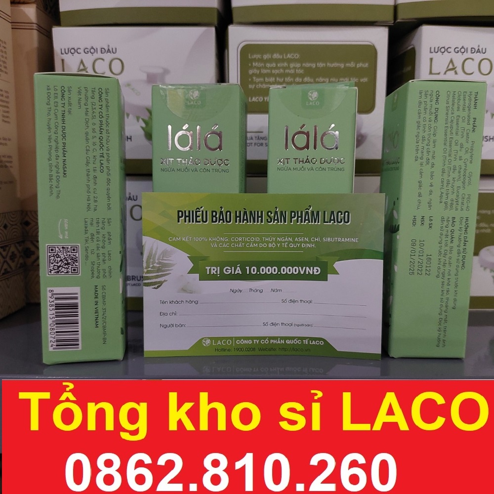 Xịt chống muỗi côn trùng bé Lá Lá thảo dược LACO an toàn sức khỏe bé và trẻ em - 30ml