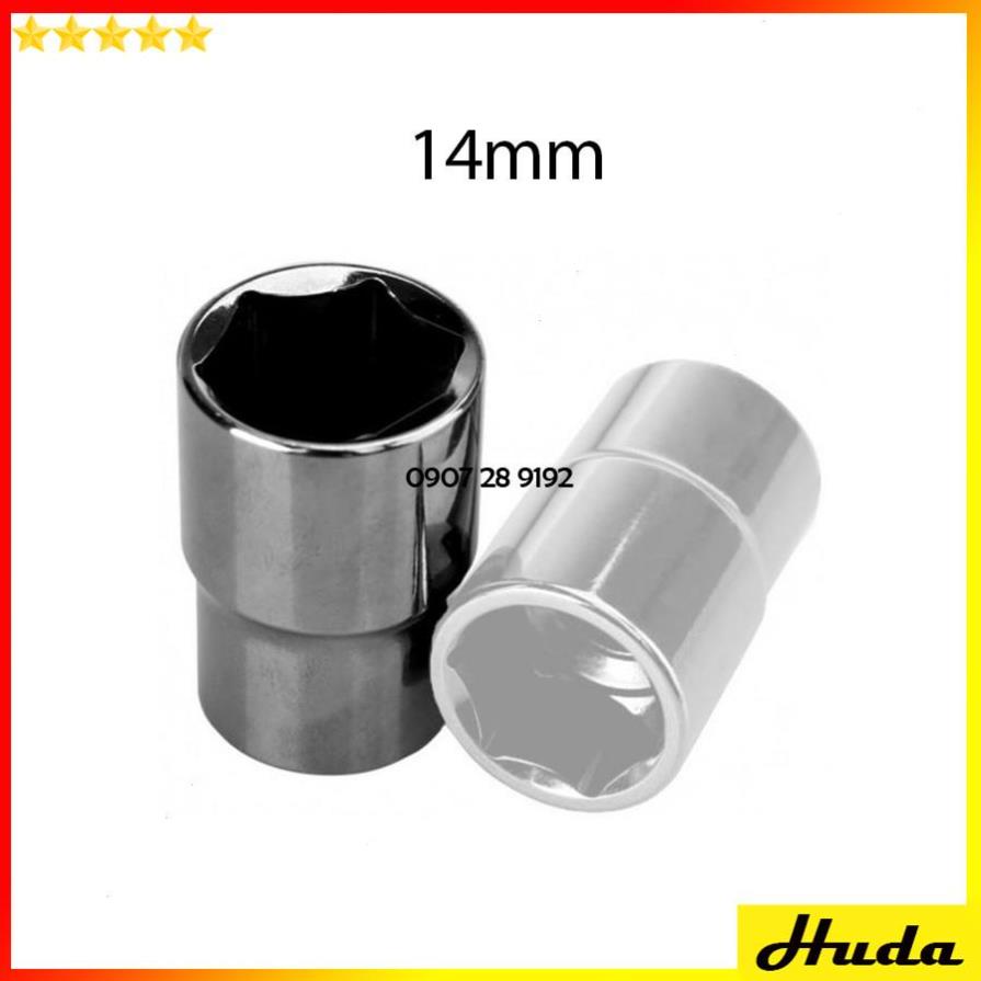 Đầu tiếp tuýp 1/2 inch đủ kích cỡ Ingco đầu khẩu thép Cr-V siêu cứng chống rỉ sét mở bulong ốc