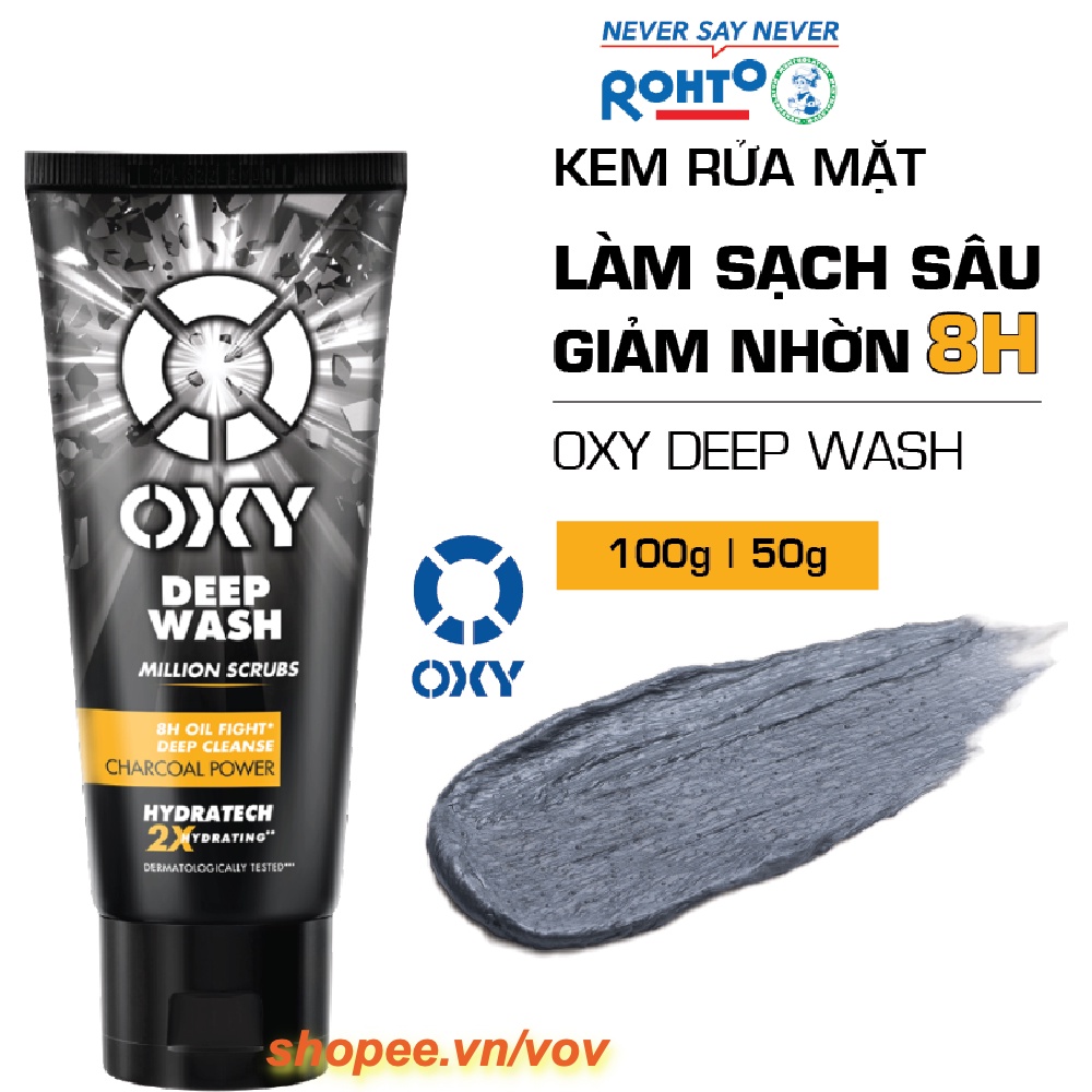 Sữa Rửa Mặt Nam 100G Oxy Deep Wash Sạch Nhơn Có Hạt Massage, 100% Chính Hãng, vov Cung Cấp Và Bảo Trợ.