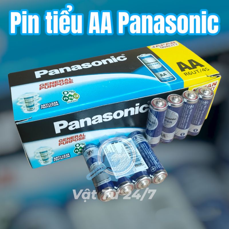 Pin Tiểu AA Panasonic 1.5V R6UT/4S 2A  chính hãng Hộp 60 viên dùng cho Remote và thiết bị điện tử