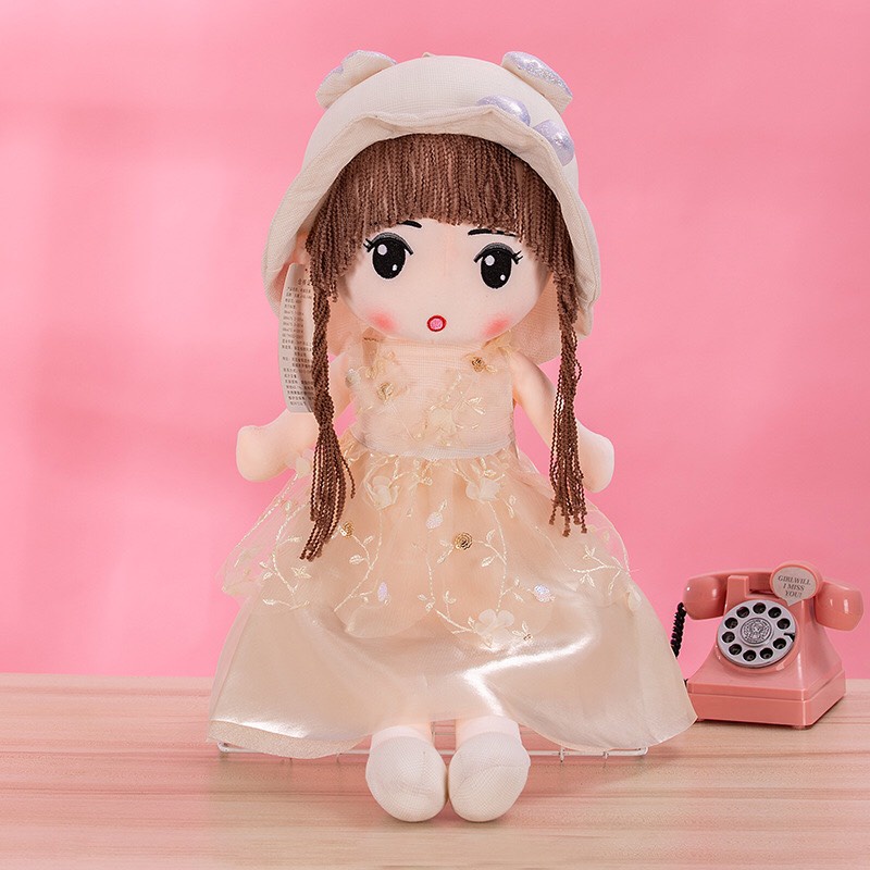 Búp bê gấu bông thú bông váy công chúa cho bé kích thước 50cm và 60cm