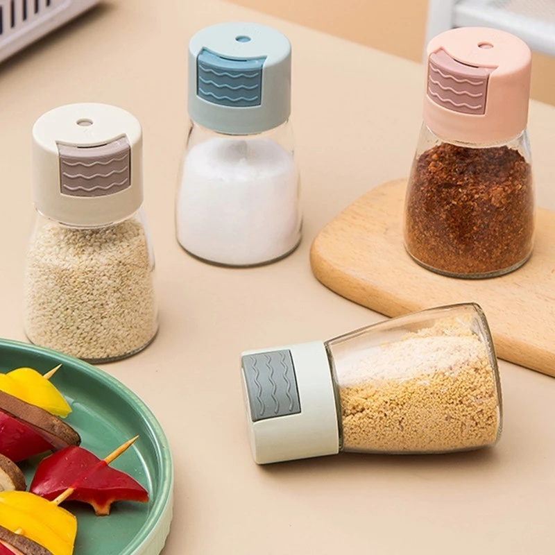 Lọ Thủy Tinh Đựng Gia Vị 180ML Màu Sắc Ngẫu Nhiên