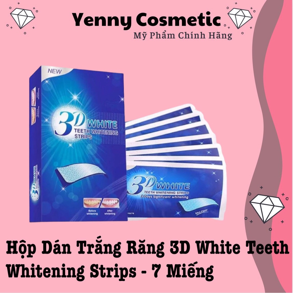 Hộp Dán Trắng Răng 3D White Teeth Whitening Strips - 7 Miếng