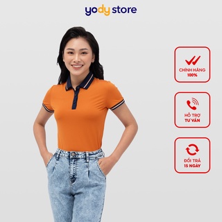 Áo polo nữ YODY thun coolmax thoáng mát áo phông polo bo cổ phối màu APN5304