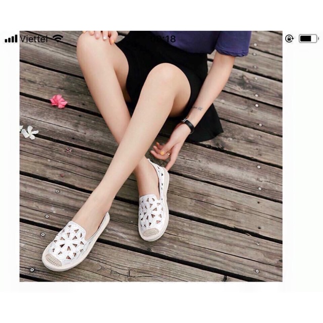 Giày lỗ hoa đế kếp
