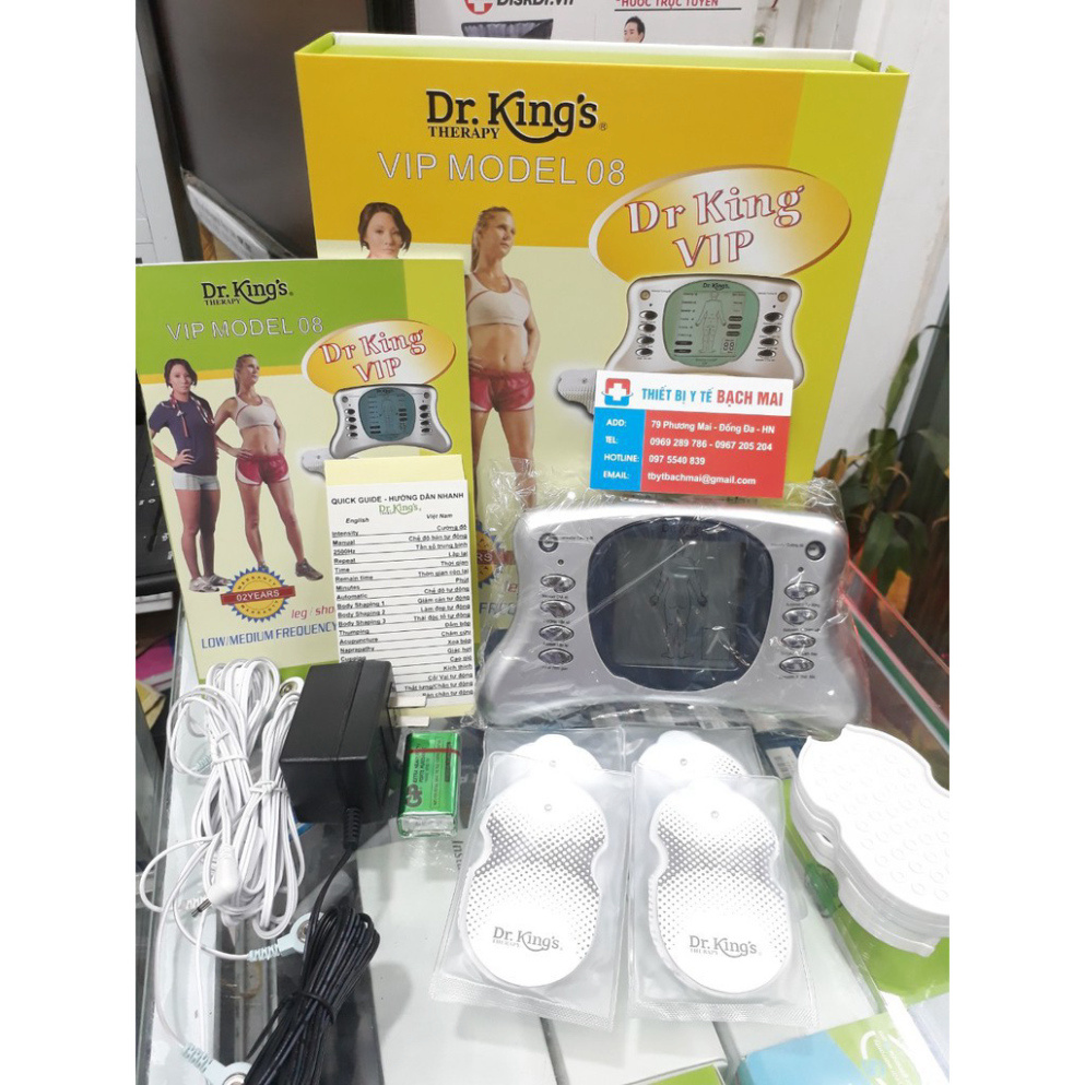 Máy Massage Xung Điện Trị Liệu Aukewel DR KING VIP 8 Miếng Dán ĐỨC