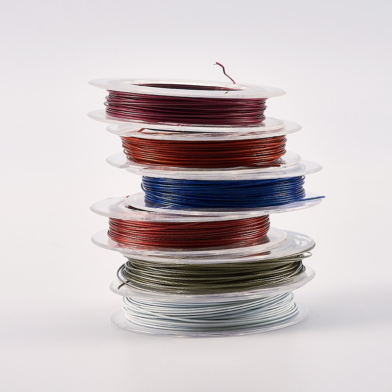 1 Cuộn Dây Nylon Màu Vàng Bạc 0.38~0.6mm Dùng Làm Đồ Trang Sức DIY