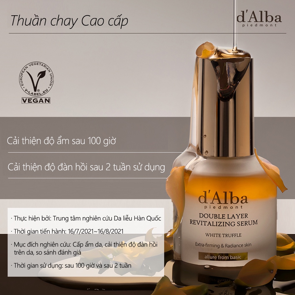 [d'Alba Official] Serum phục hồi sáng da hai lớp Double Layer Revitalizing Serum 30ml