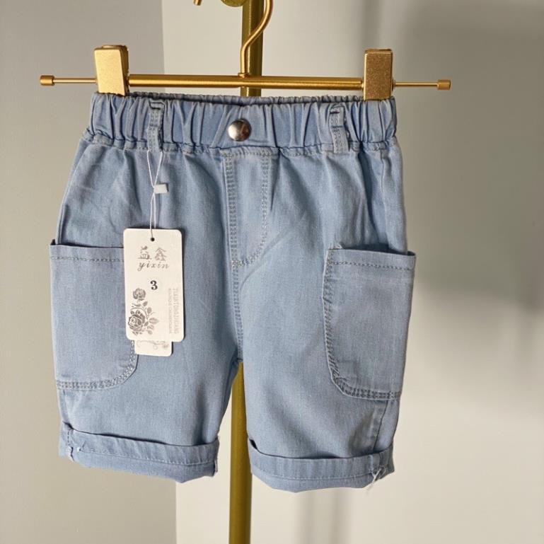 quần đùi bé trai từ 10-39kg chất jean mềm mịn thoải mái cho bé