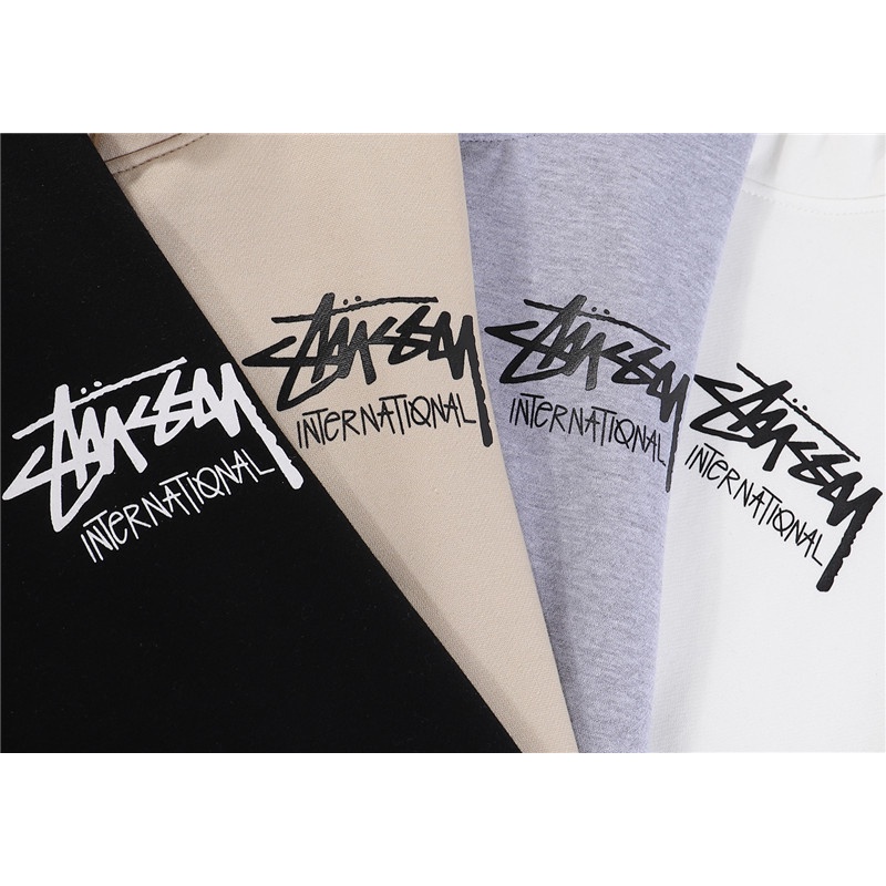 Stussy Áo Hoodie Tay Dài In Chữ Thời Trang Dành Cho Cặp Đôi